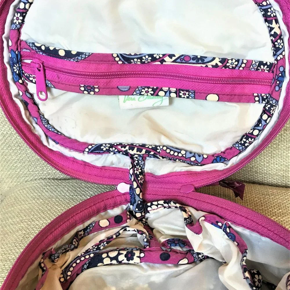 Vera Bradley Boysenberry Travel Cosmetic / Makeup Case